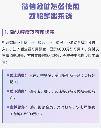 微信分付能不能一次刷出来钱
